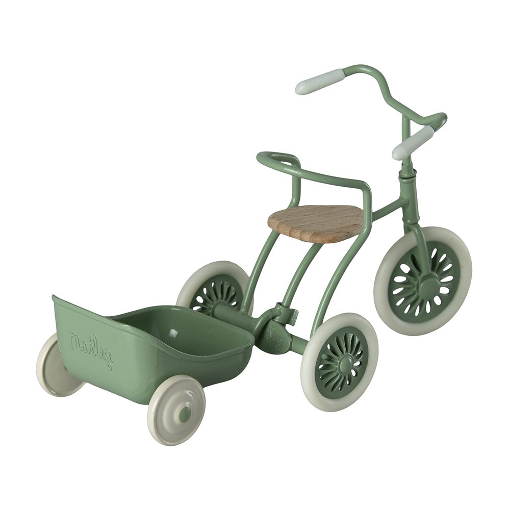 Maileg - Muizen Accessoires - Driewieler aanhanger, Mouse - Groen