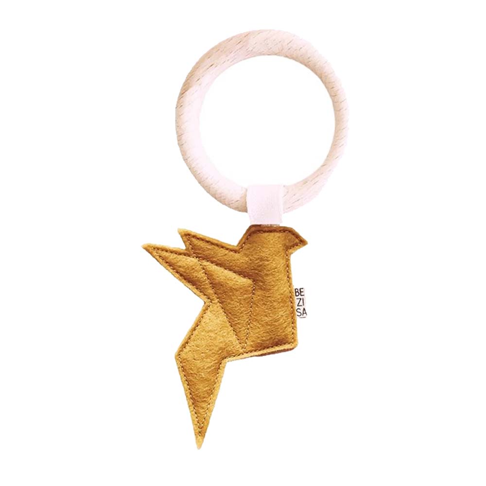 BEZISA - Teether - Birds - Ocher Yellow