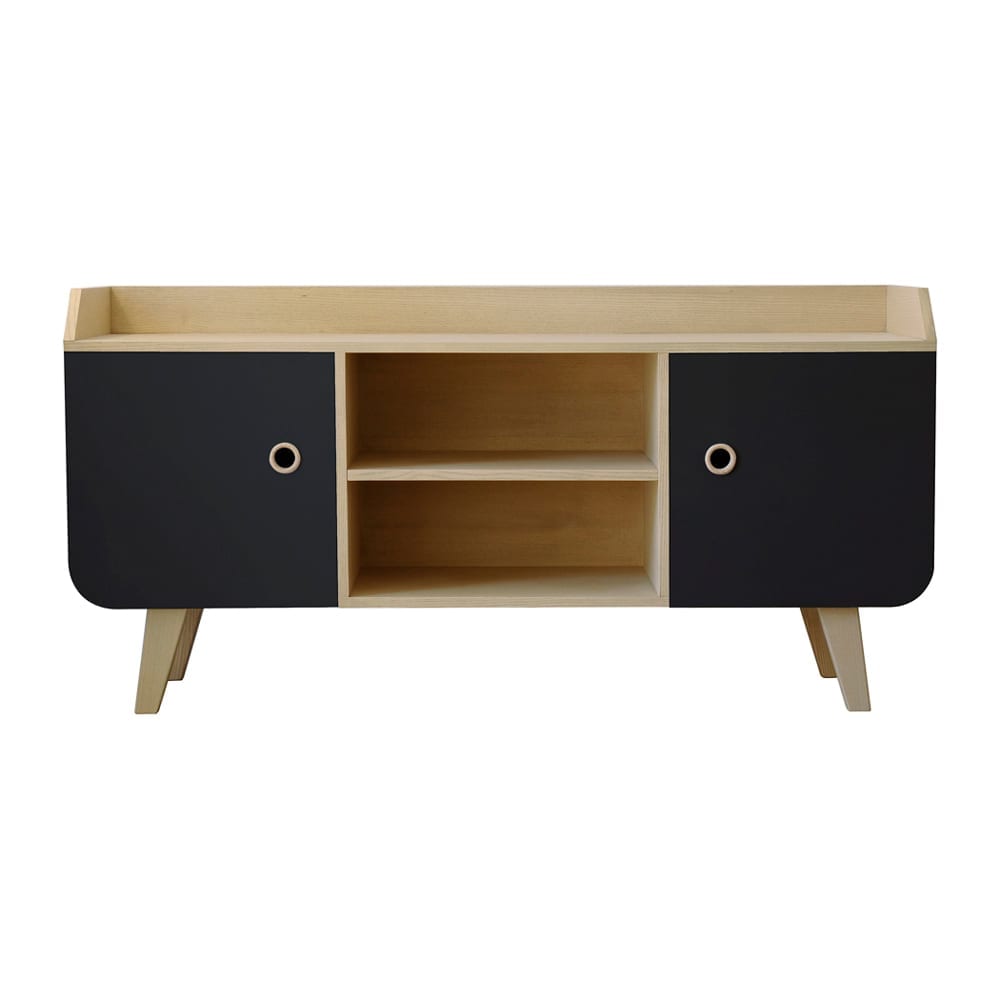 Laurette - Sideboard bas Zen - Charcoal