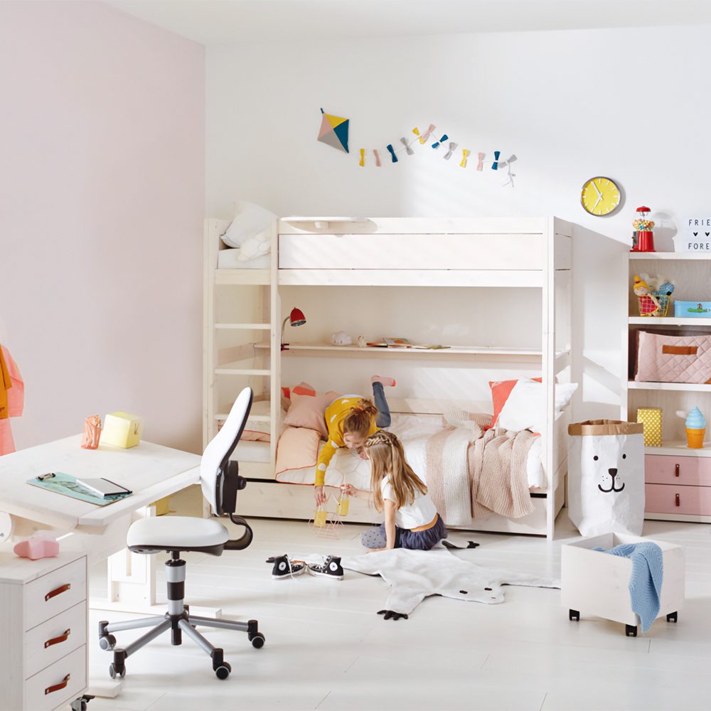 Lifetime - Bunk Bed, straight ladder - Whitewash