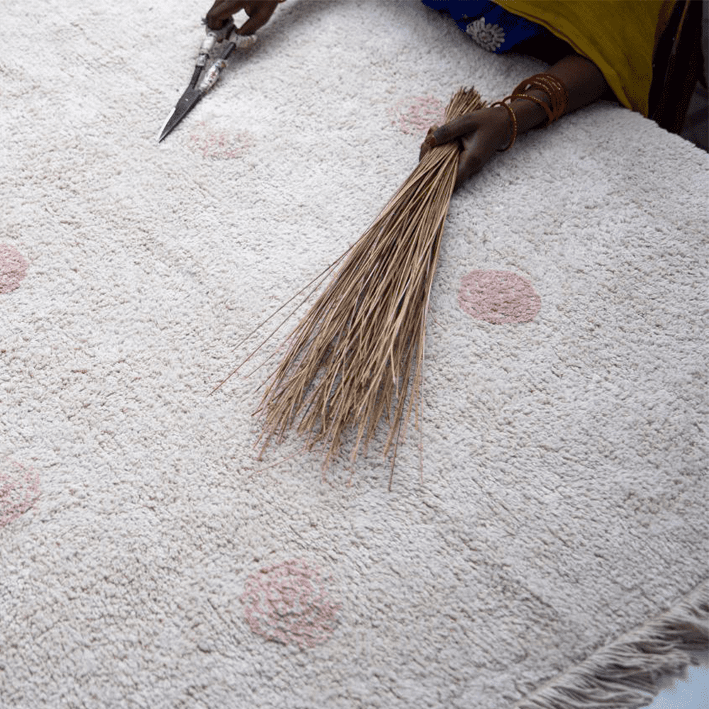 Lorena Canals - Washable Rug - Hippy Dots - Natural/Vintage Nude - 120 x 160 cm