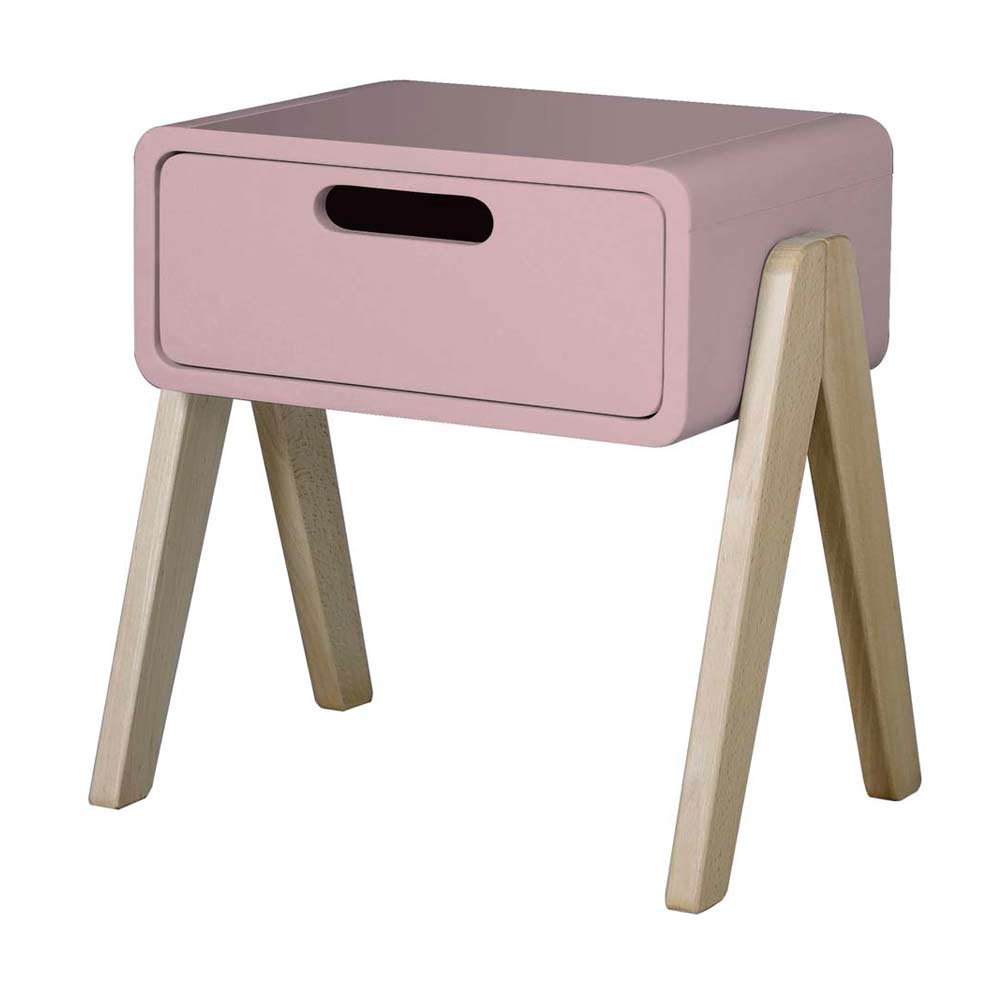 Laurette - Nachttisch Little Robot - Natural feet - Old Pink