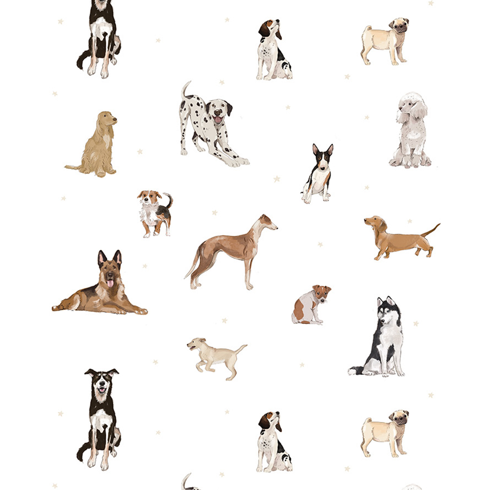 Dekornik - Kindertapete - Dogs are The Best White