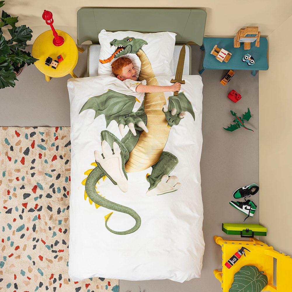 SNURK - Kids Duvet Cover Set - Dragon - NL 140 x 200/220 cm