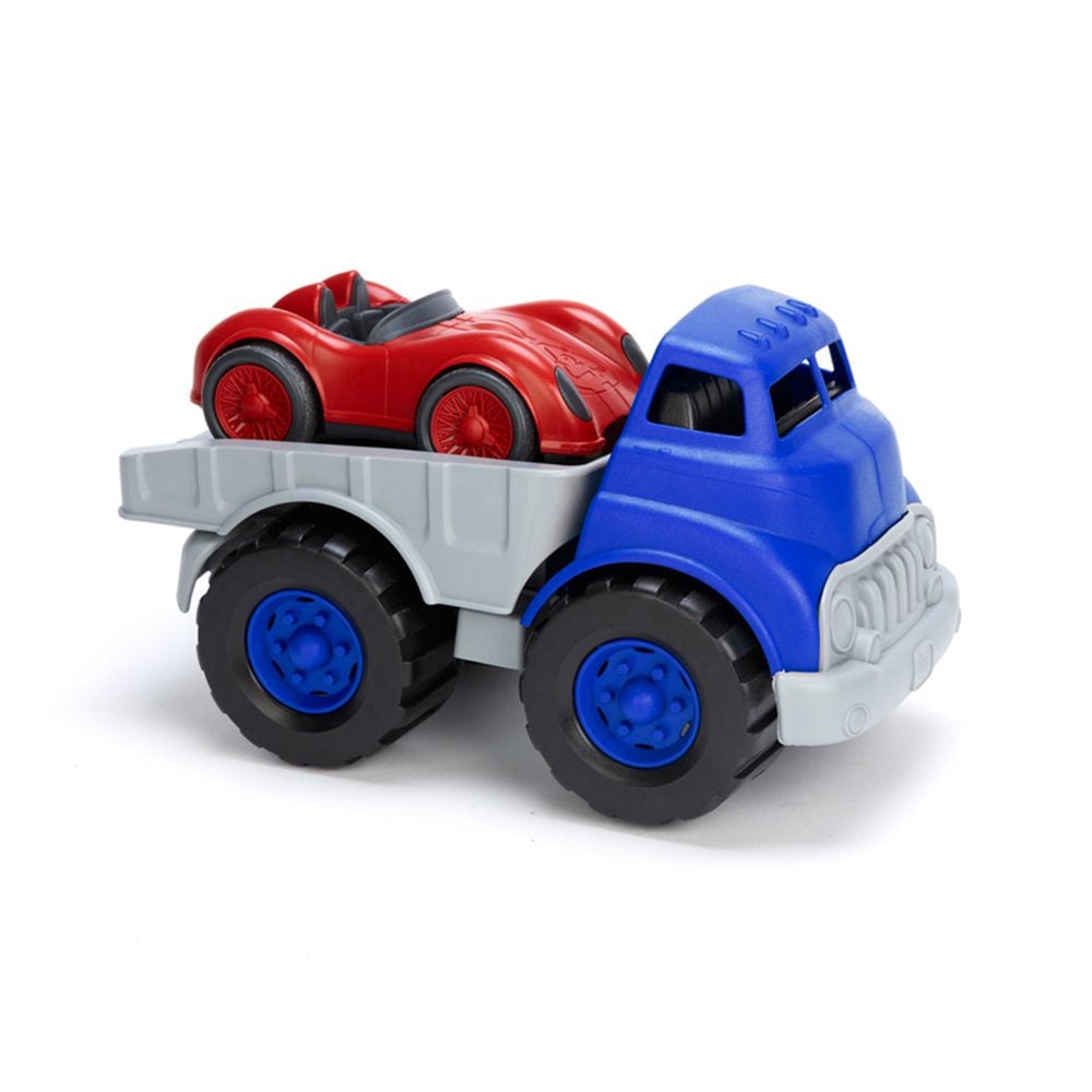 Green Toys - Tieflader mit Rennwagen