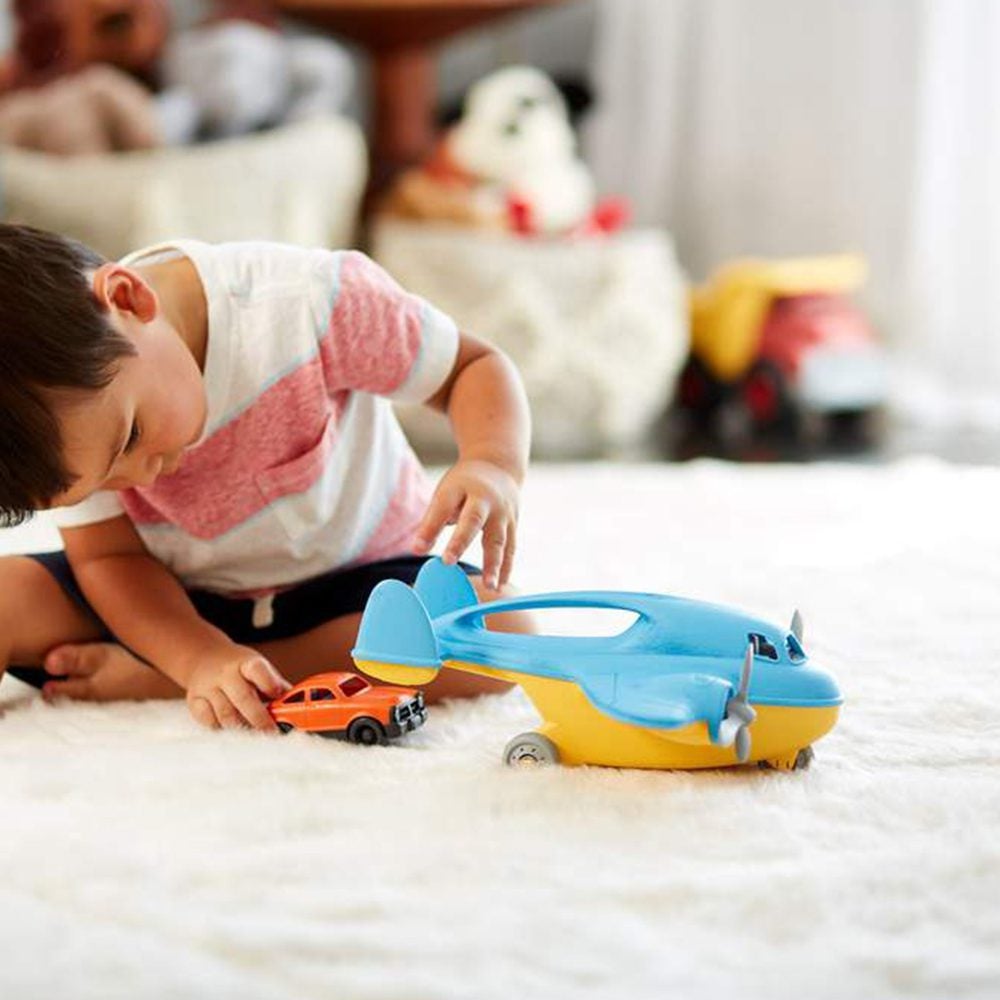 Green Toys - Cargo Plane Blue with Car