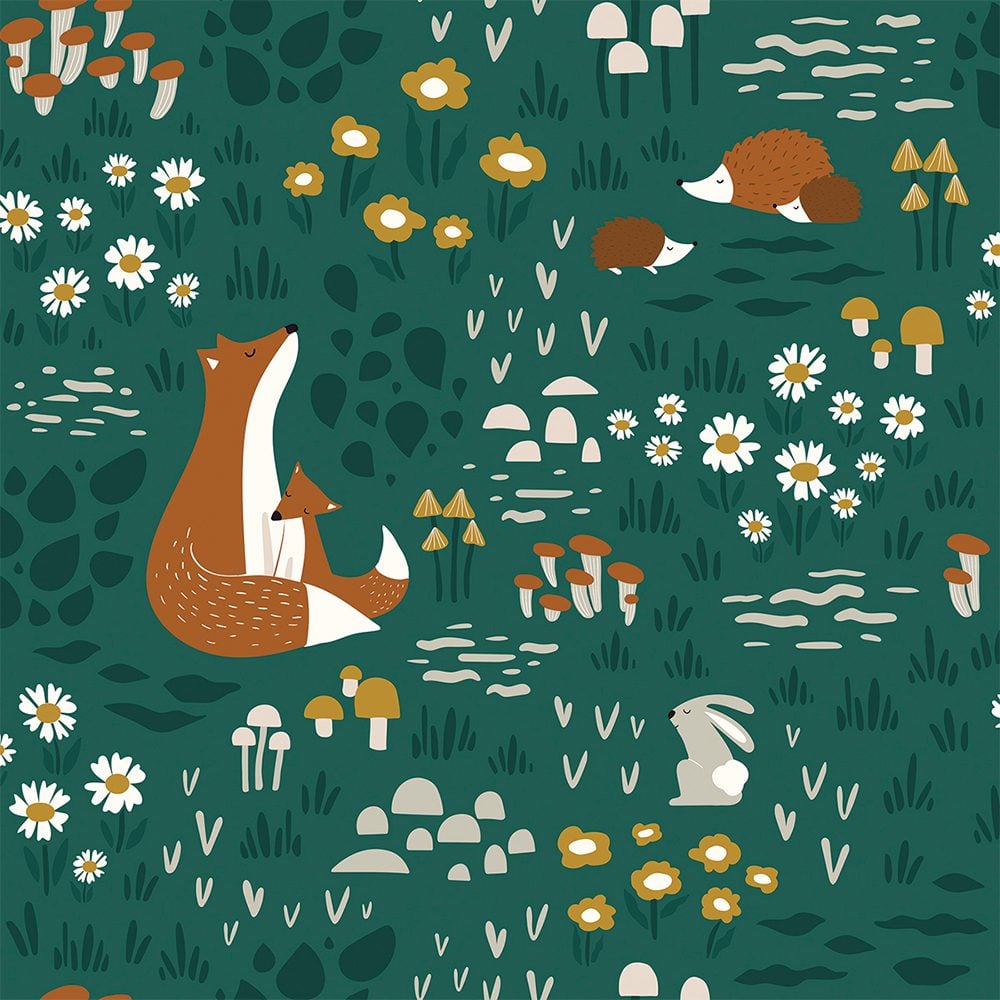 LILIPINSO - Kinderzimmertapete - Forest Animals - 50 cm x 10 m