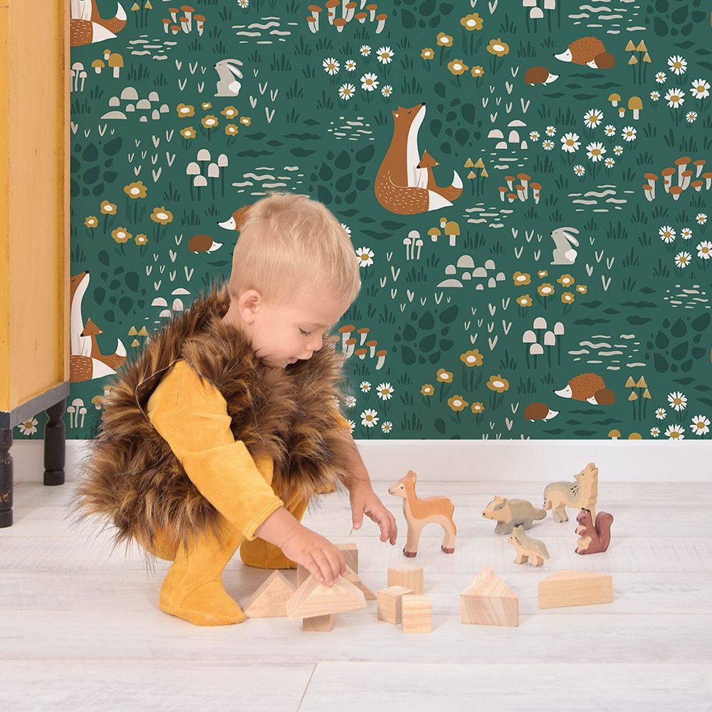 LILIPINSO - Wallpaper - Forest Animals - 50 cm x 10 m