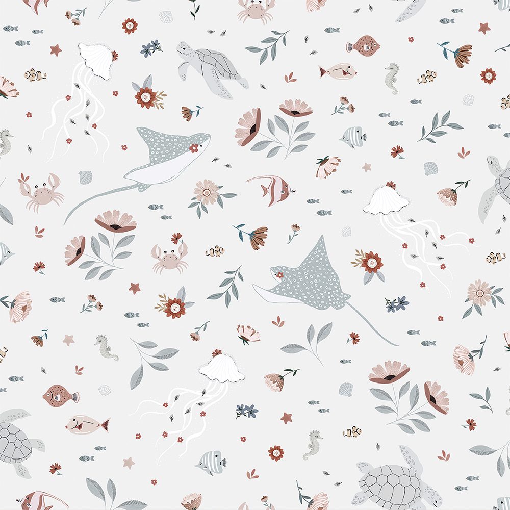 LILIPINSO - Kinderzimmertapete - Dreamy Sealife - 50 cm x 10 m