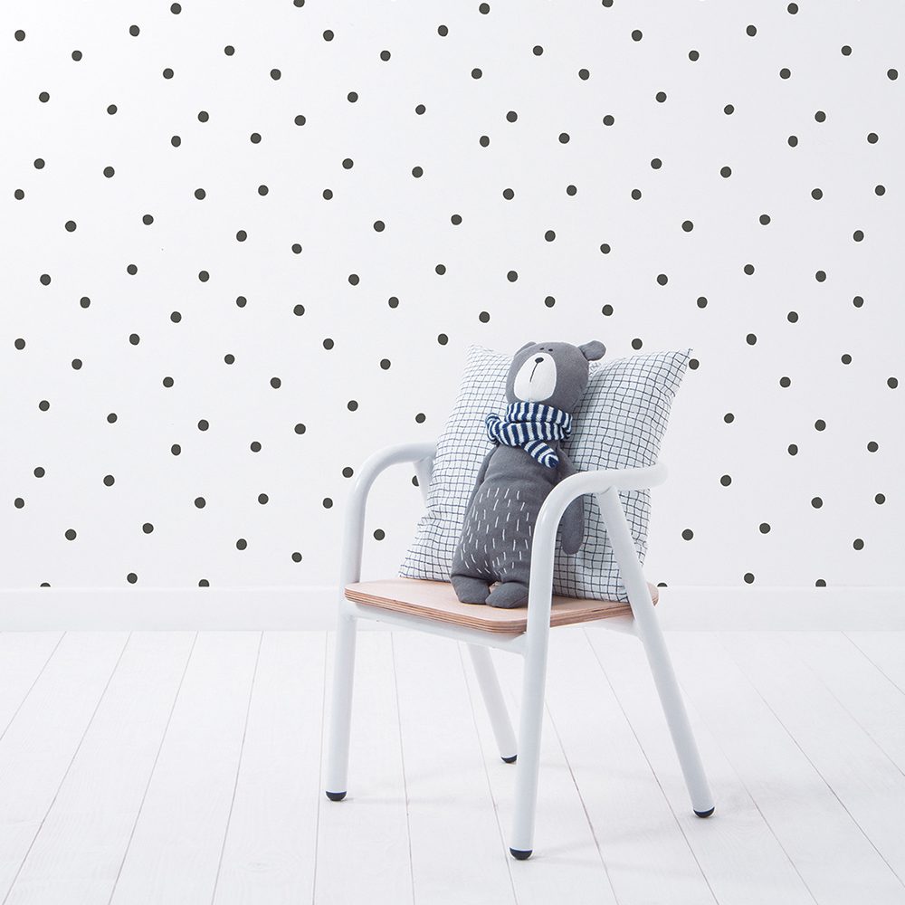 LILIPINSO - Wallpaper - Playful Dots (White Background) - 50 cm x 10 m