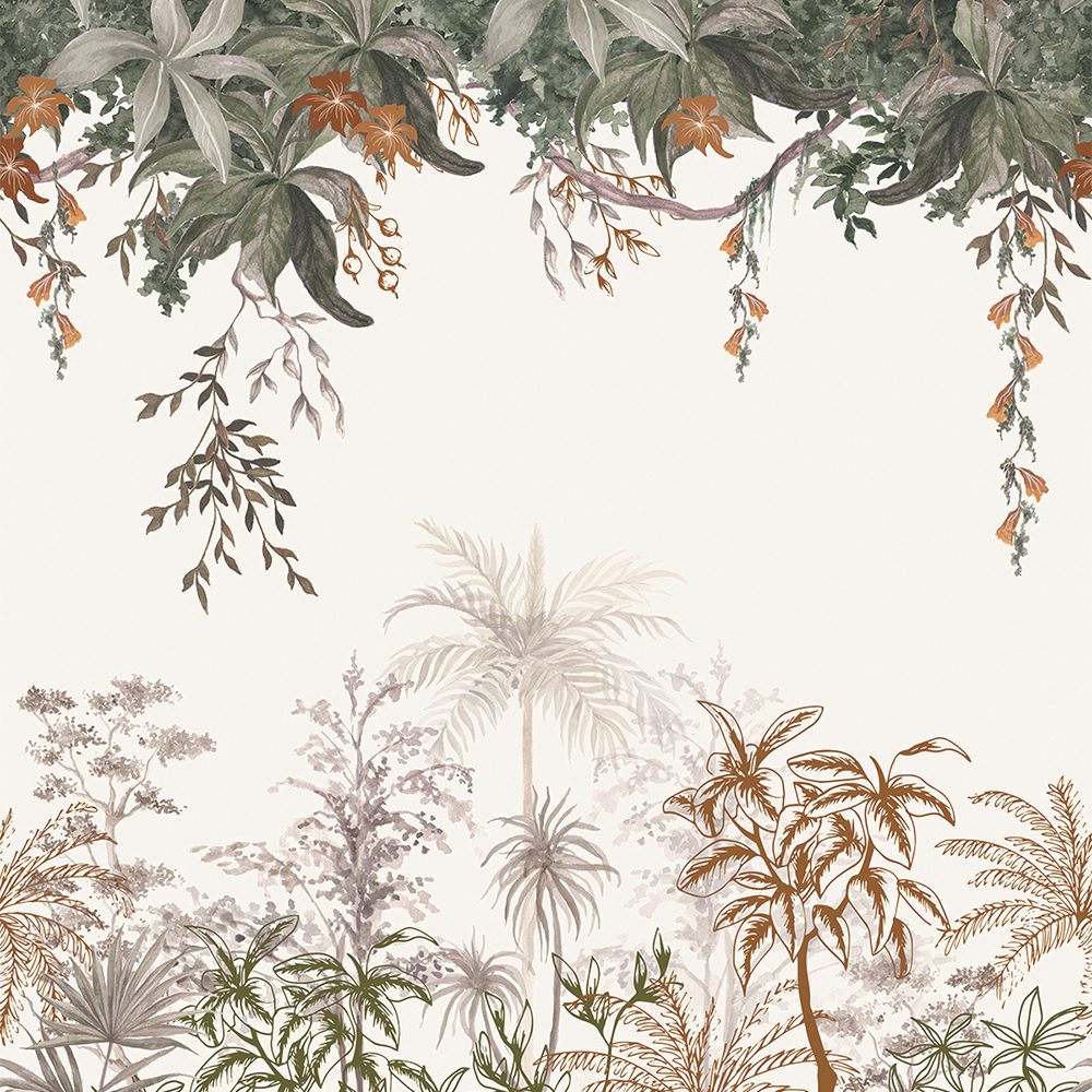 LILIPINSO - Kinderzimmer Wandtapete - Jungle Landscape - 200 cm x 248 cm
