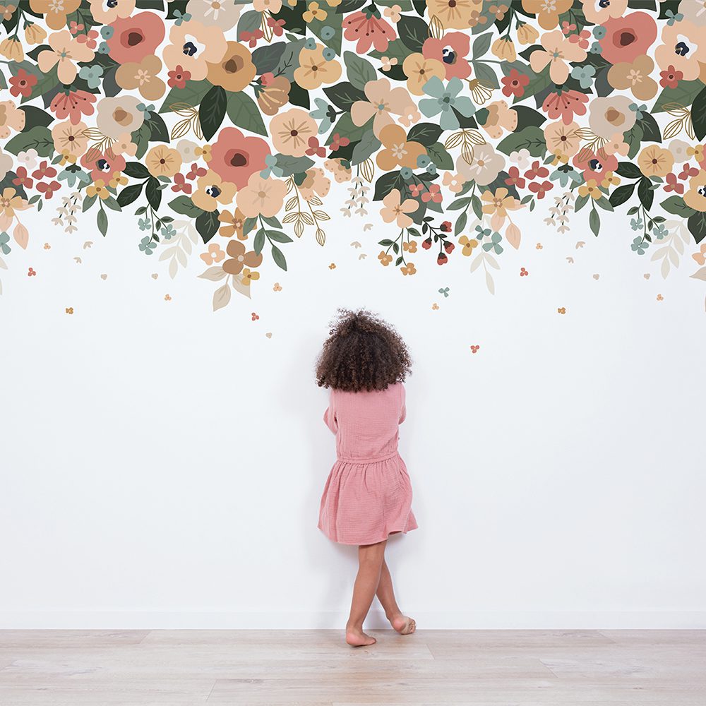 LILIPINSO - Wallpaper Mural - Lush Flowers - 200 cm x 248 cm