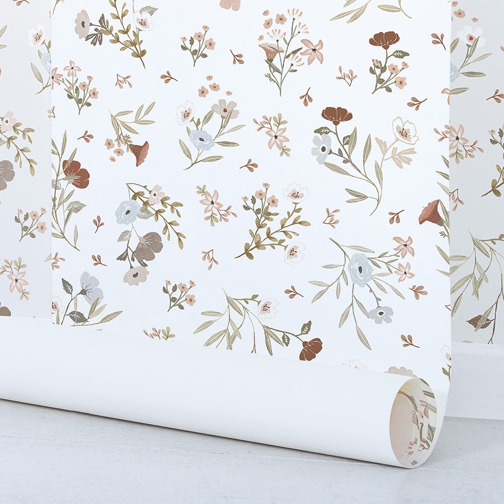 LILIPINSO - Wallpaper - Floral Poetry (Light Blue) - 50 cm x 10 m