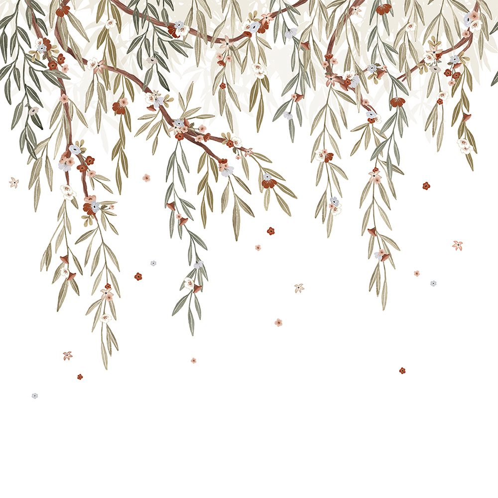 LILIPINSO - Kinderzimmer Wandtapete - Eucalyptus Blooming - 200 cm x 248 cm