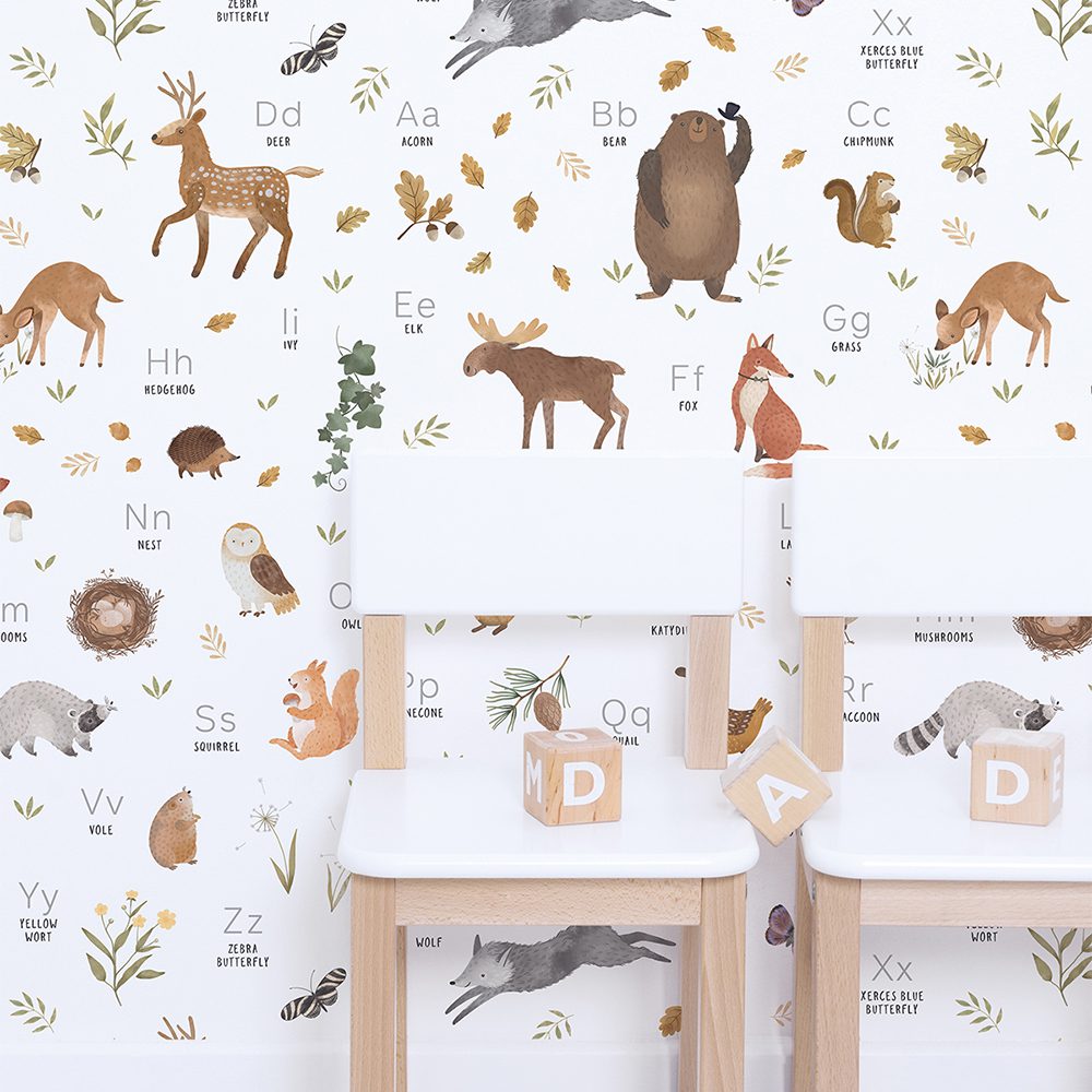 LILIPINSO - Wallpaper - Forest ABC - 50 cm x 10 m