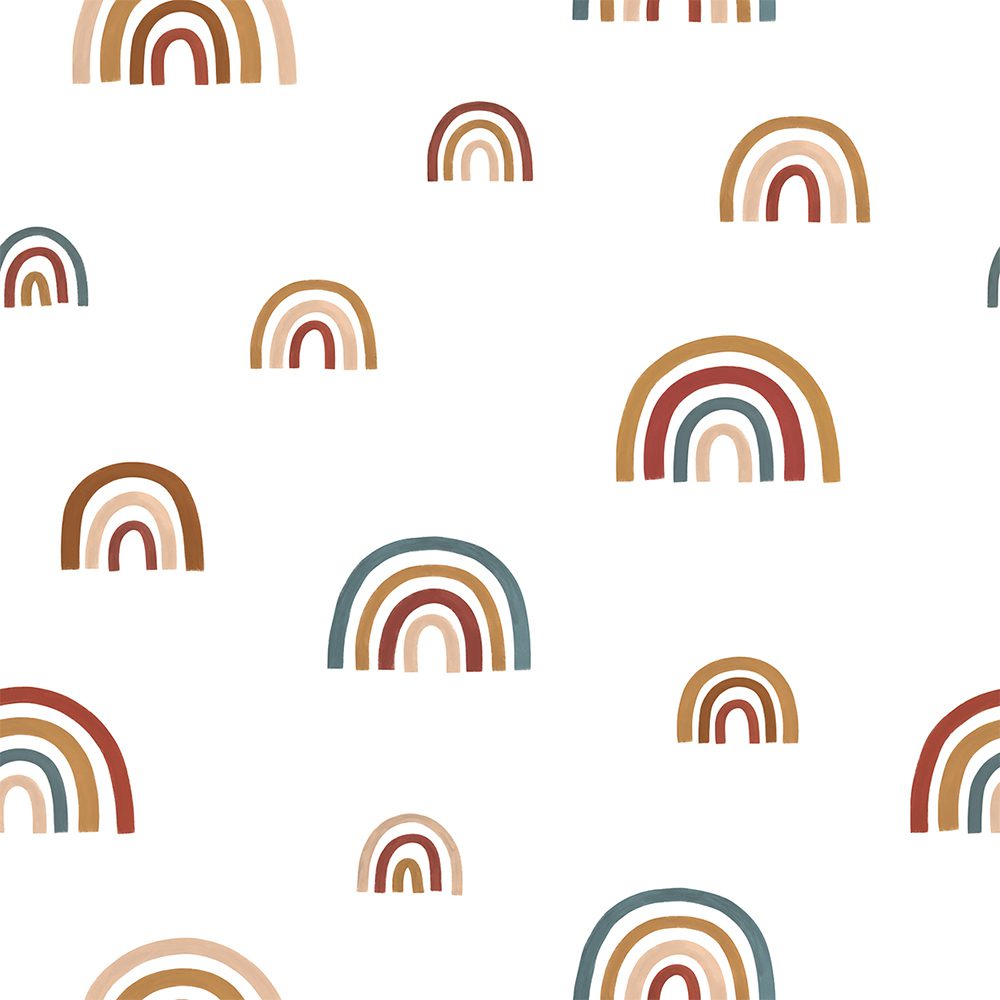 LILIPINSO - Kinderzimmertapete - Good Looking Rainbows - 50 cm x 10 m
