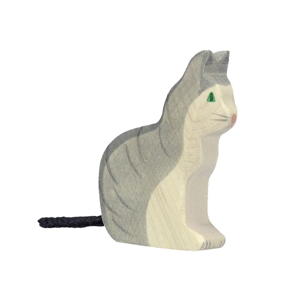 Holztiger - Wooden Animals - Cat, sitting