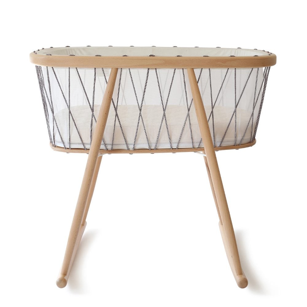 Charlie Crane - KUMI Baby Crib - Black & White