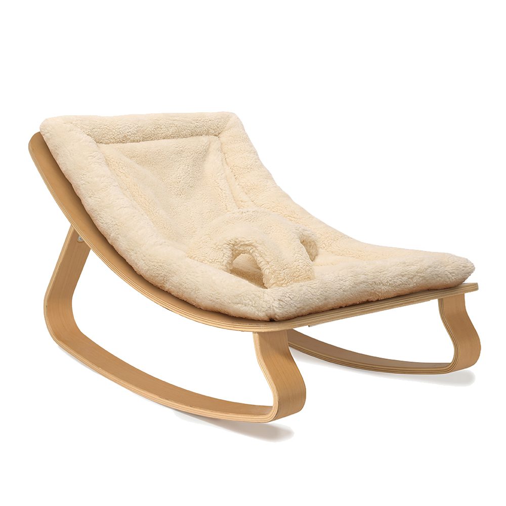 Charlie Crane - Baby Bouncer LEVO - Beech - Fur Milk