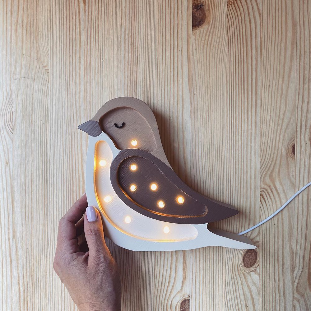 Little Lights - Night Light - Bird - Mini - Coffee Beige