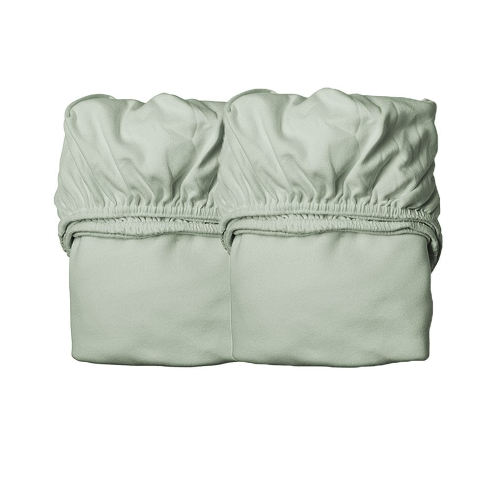 Leander - Spannbettlaken für Juniorbett (2er Set) - Sage Green - 70 x 140 cm