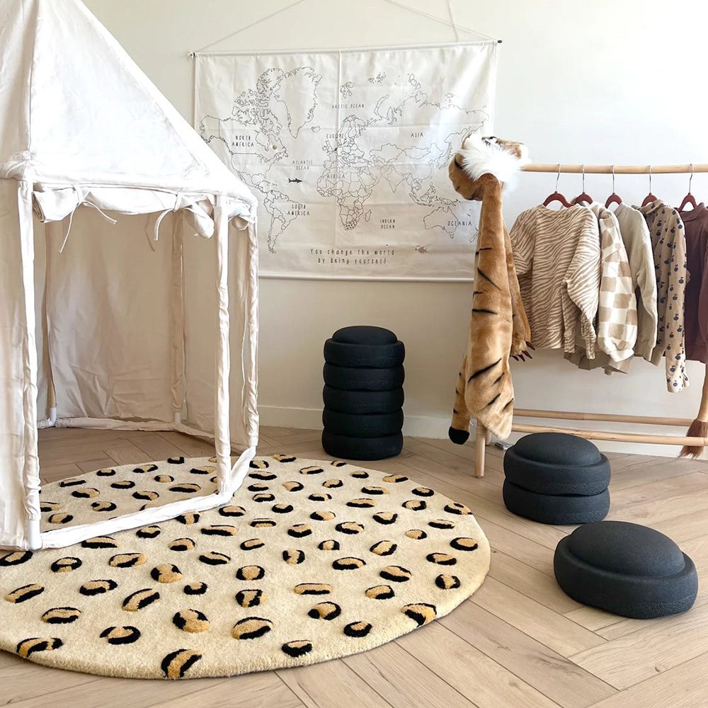 Maison Deux - Round Kids Rug Leopard - ø120