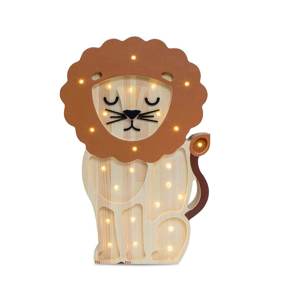 Little Lights - Nightlight - Lion Lamp - Serengeti Wood
