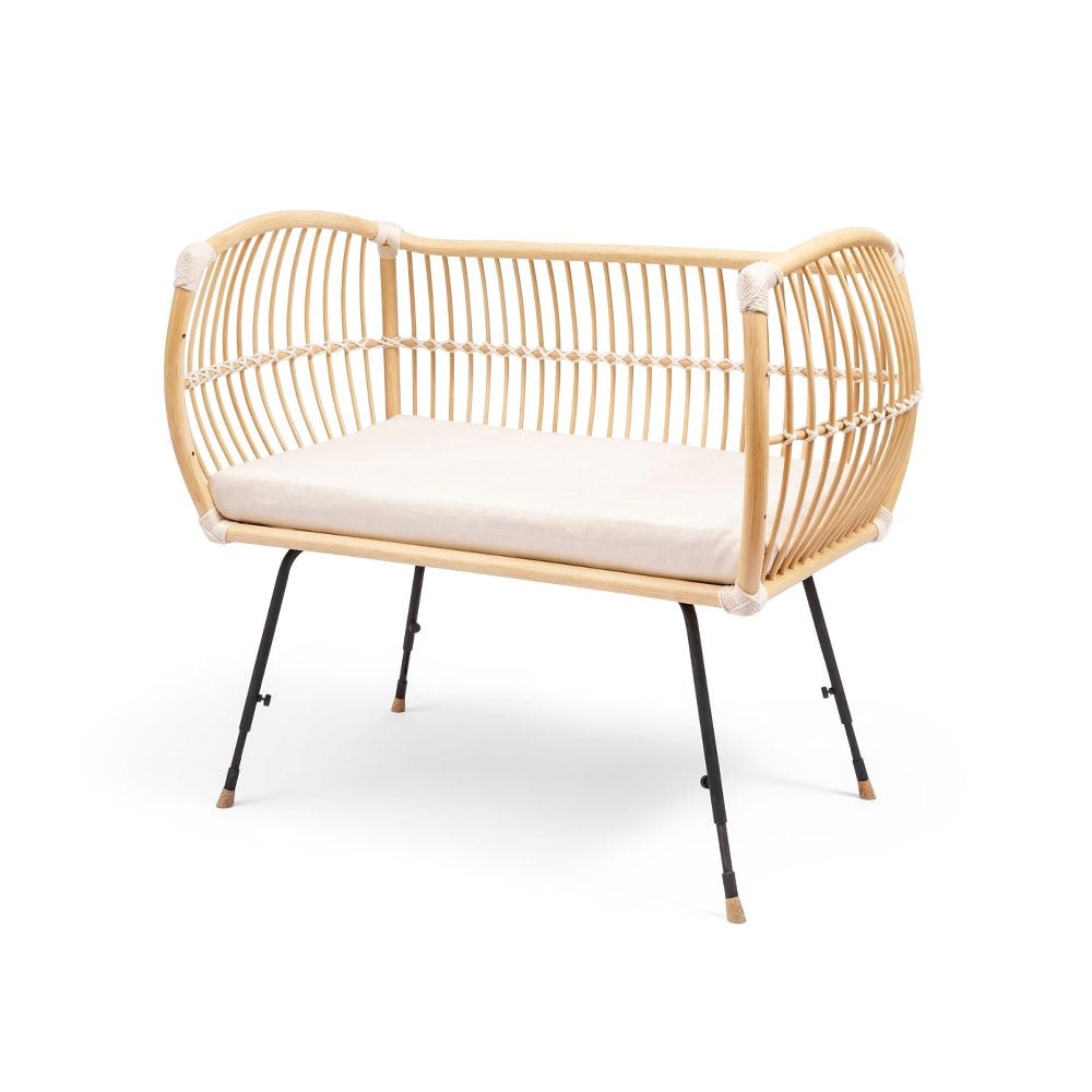 Bermbach - Rattan Co-Sleeping Crib - Martha VEGAN - incl. Mattress