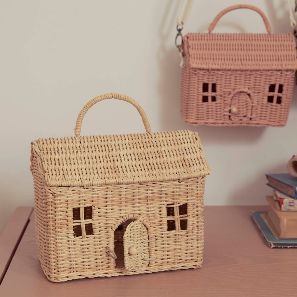 Olli Ella - Rattan Casa Clutch - Rose