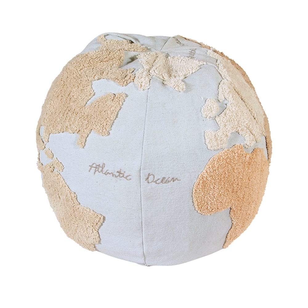 Lorena Canals - Waschbarer Pouf - World Map - 45 x Ø 50 cm