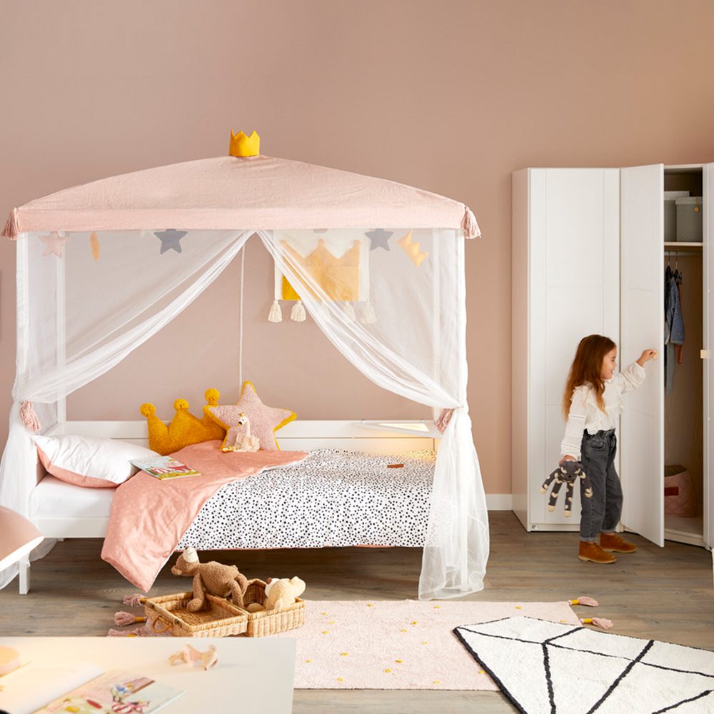 Lifetime - 4-Poster Bed - Whitewash