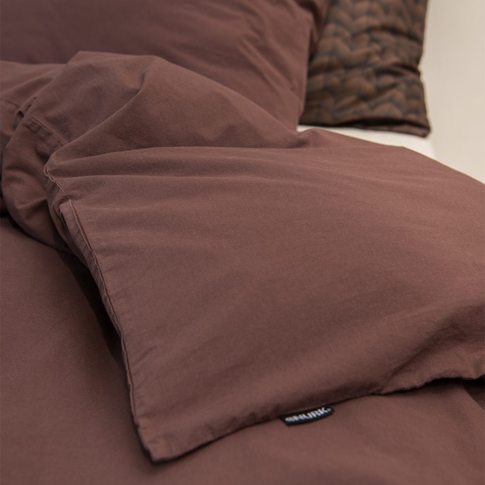 SNURK - Kids Duvet Cover Set - Dark Brown FLANEL - NL 140 x 200/220 cm
