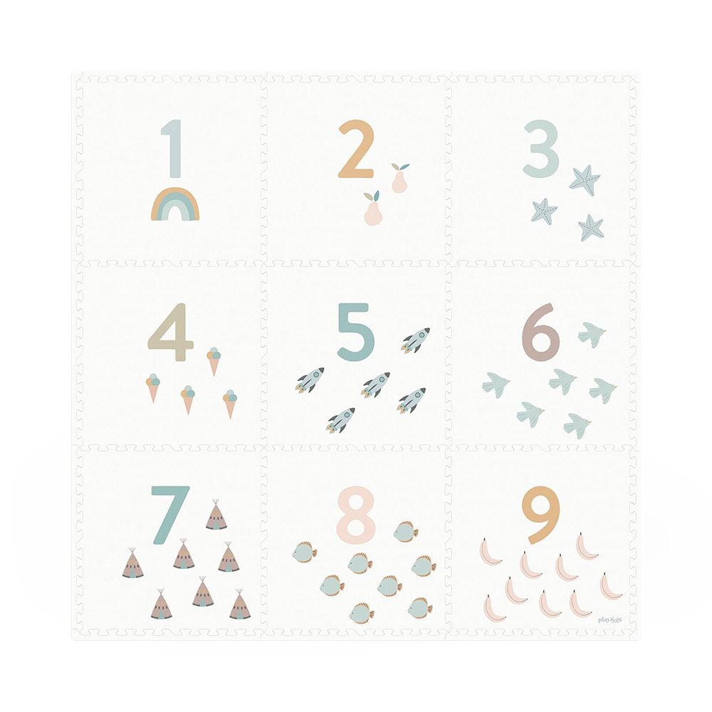 Play&Go - EEVAA Spielmatte - Zahlen (9Teile) 180x180 cm