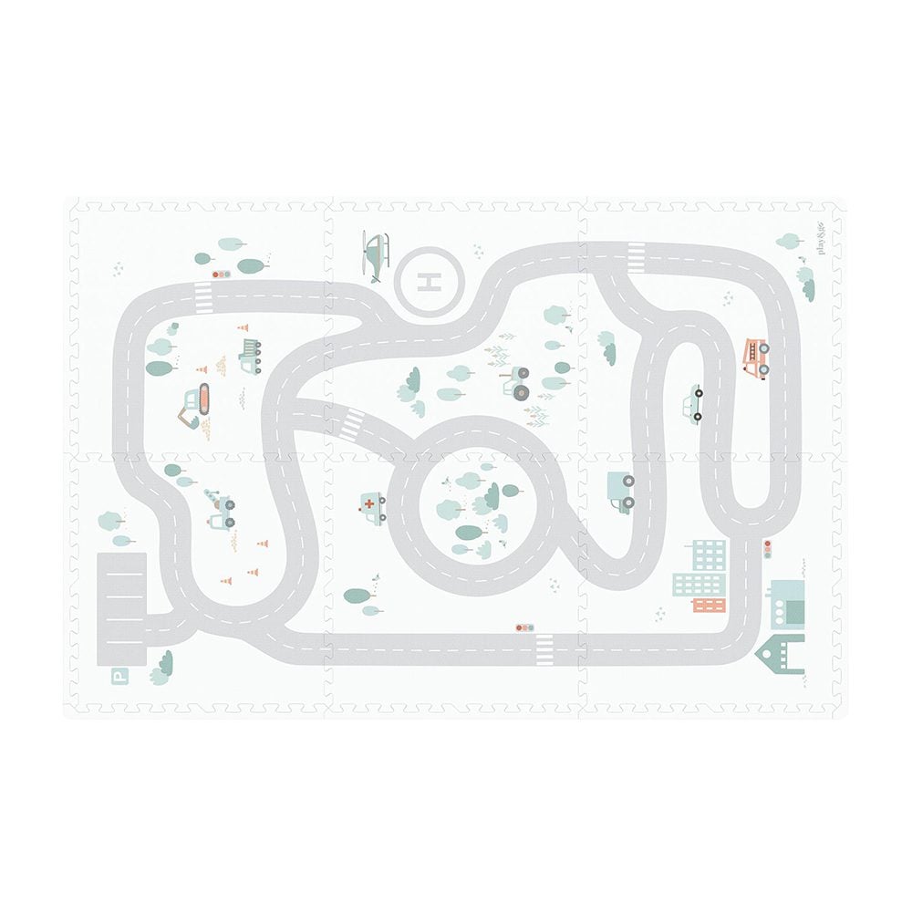 Play&Go - EEVAA Spielmatte - Straße (6Teile) 120x180 cm