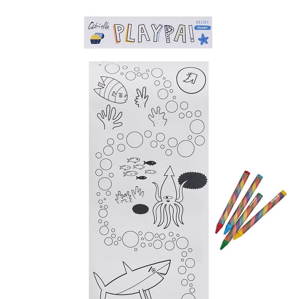 Olli Ella - Playpa Mini - Colouring Roll - Ocean