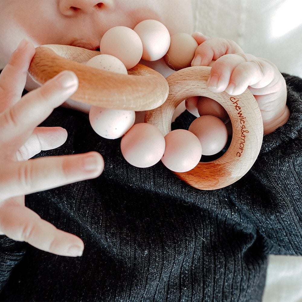 Chewies&More - Silicone Basic Rattle - Ombre Rose