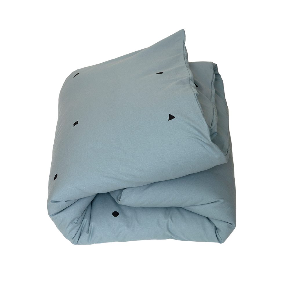 Studio Ditte - Kids Duvet Cover - Blocks on Stone Blue - 140 x 200/220 cm