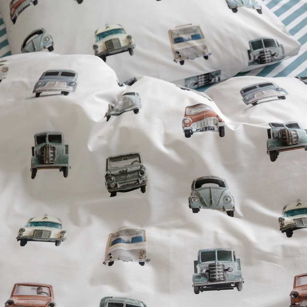 Studio Ditte - Kids Duvet Cover - Cars Light Grey - 140 x 200/220 cm