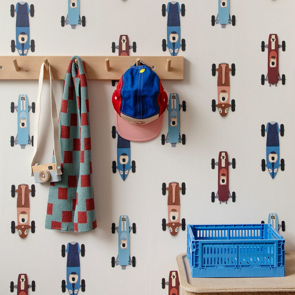 Studio Ditte - Wallpaper Kids Room - Race Cars Cream