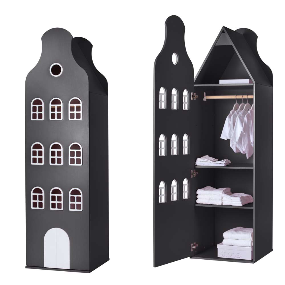 This is Dutch - Schrank Amsterdam, Glockengiebel - Schwarz XL