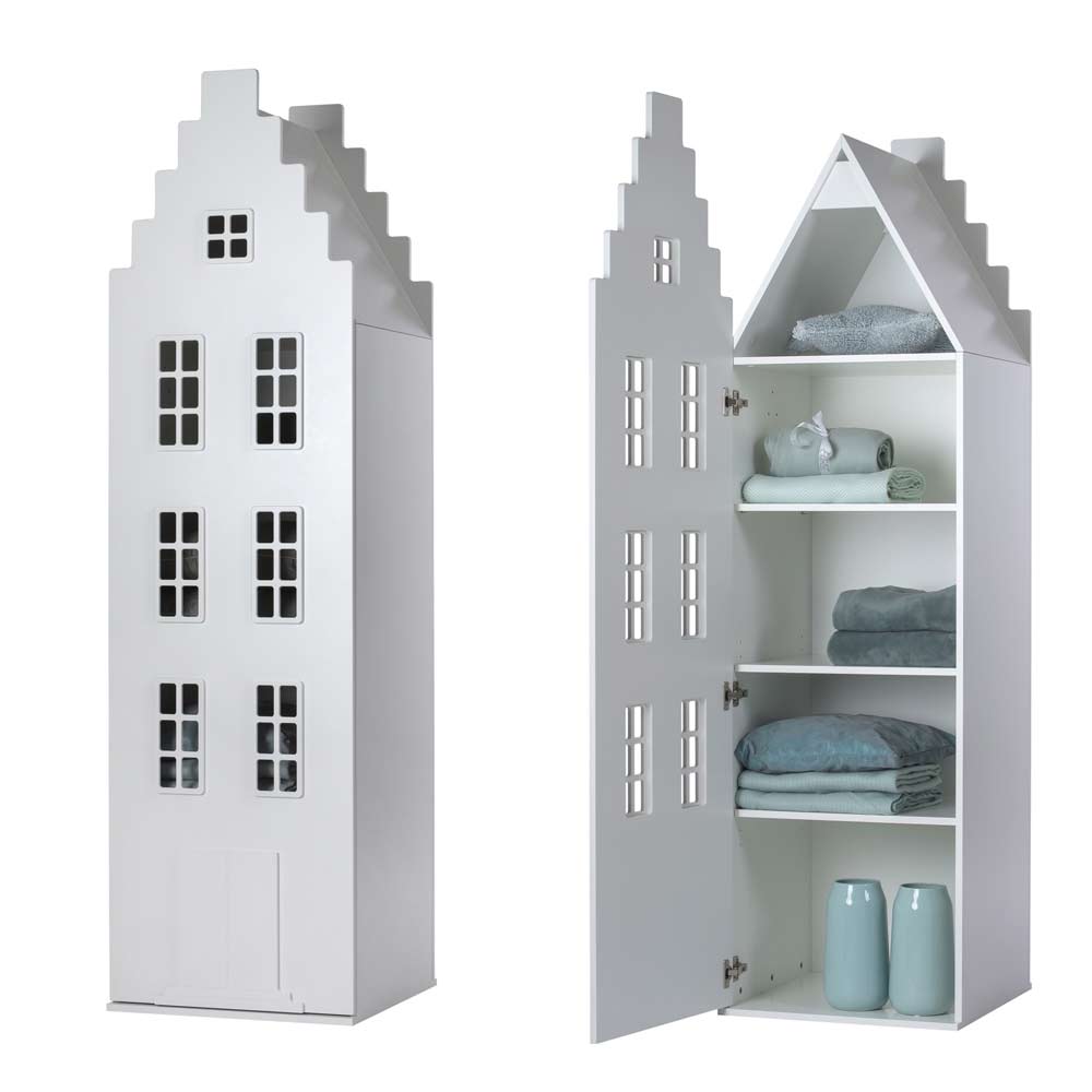 This is Dutch - Schrank Amsterdam, Treppengiebel - Weiß XL