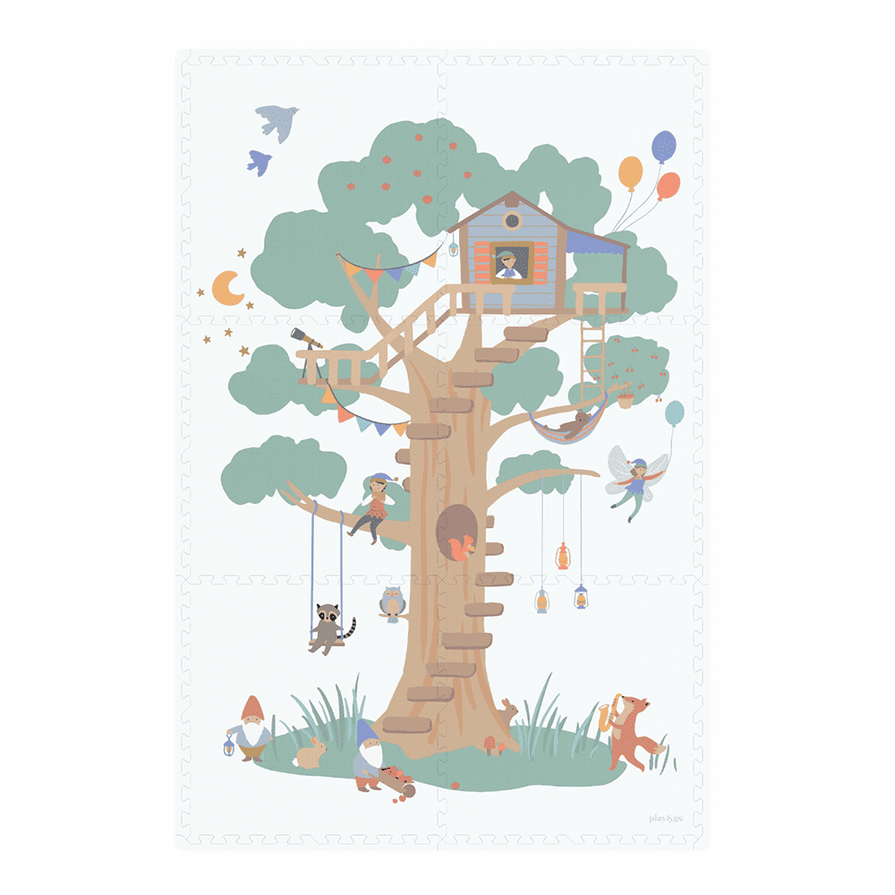 Play&Go - EEVAA Spielmatte - Baumhaus (6Teile) 120x180 cm
