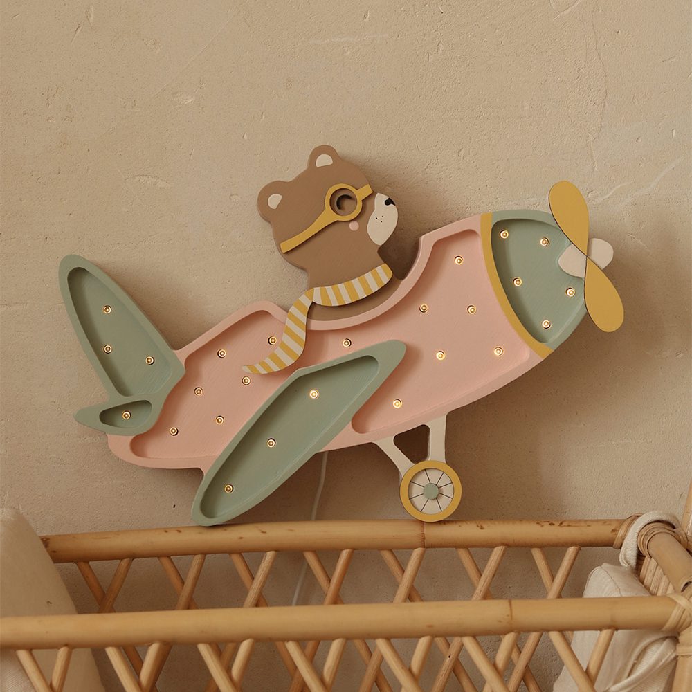 Little Lights - Night Light - Vintage Aircraft - Candy Sweet Bear