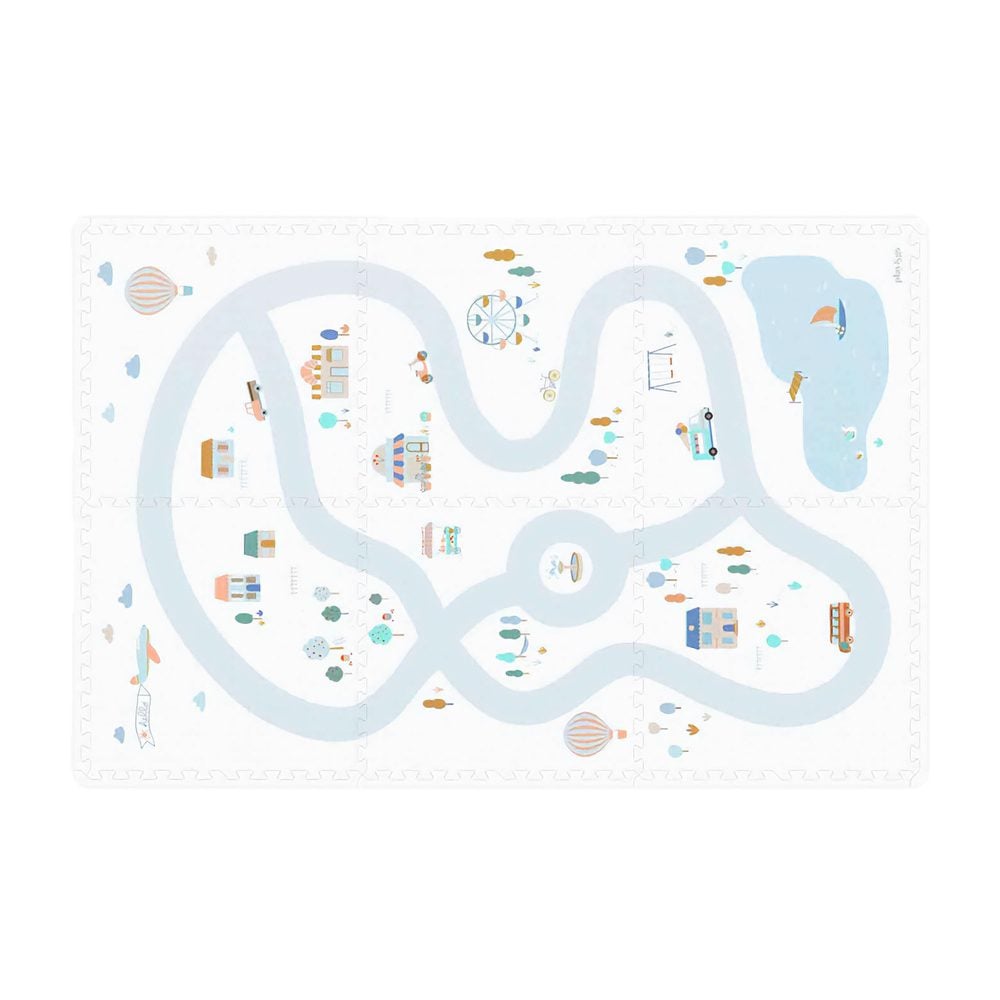 Play&Go - EEVAA Spielmatte - Village/Terrazzo (6Teile) 120x180 cm