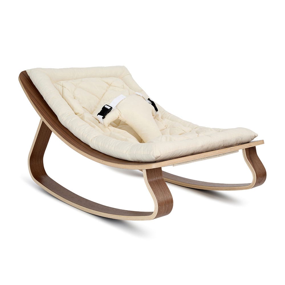 Charlie Crane - Baby Bouncer LEVO - Walnut - Organic White