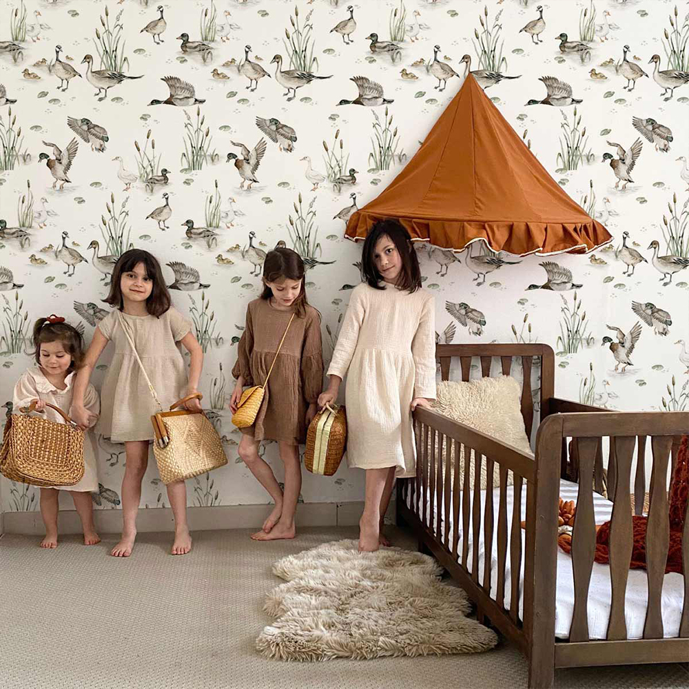 Dekornik - Kidsroom Wallpaper - Ducks Lake