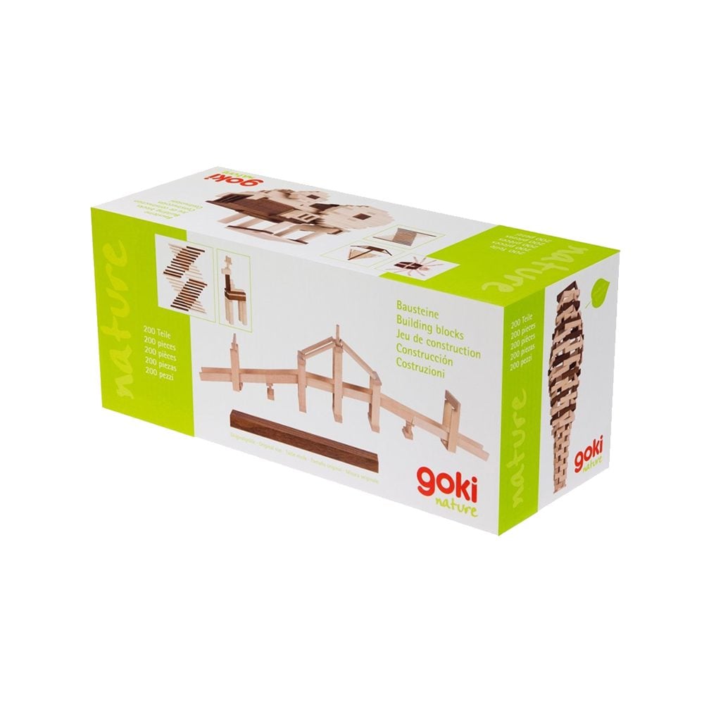 Goki - Bausteine - Natur/Braun (200 Teile)