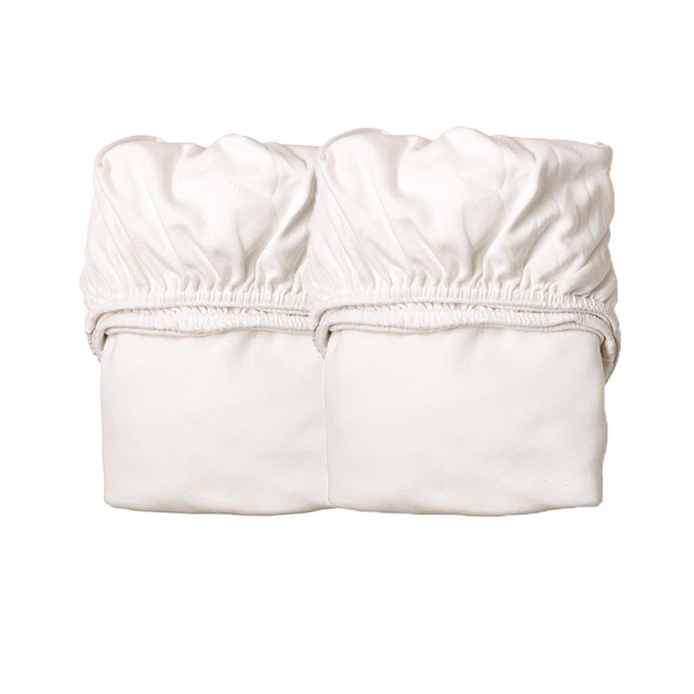 Leander - Spannbettlaken für Classic Babywiege - Schnee - 49 x 79 cm