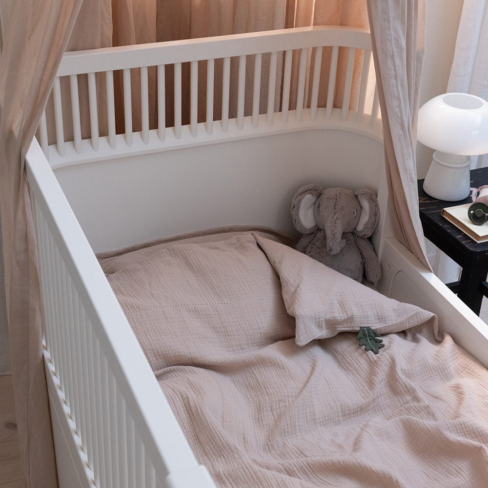Sebra - Muslin Baby Bed Linen - Seabreeze Beige - 70 x 100 cm