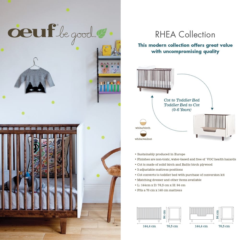 Oeuf NYC - Conversion Kit for Baby Bed - Rhea - White